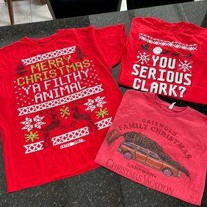 Christmas T- shirt bundle- Mens size M L